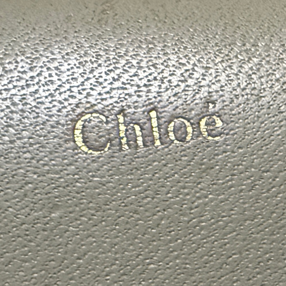 Chloe Light Gray and dark Navy Leather long Wallet - Picture 5 of 13